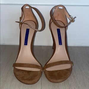 Stuart Weitzman Women's Tan Suede Heels